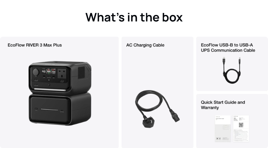 EcoFlow RIVER 3 Max Plus Portable Power Station 858Wh