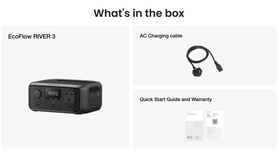 EcoFlow RIVER 3 UPS Portable Power Station 245Wh
