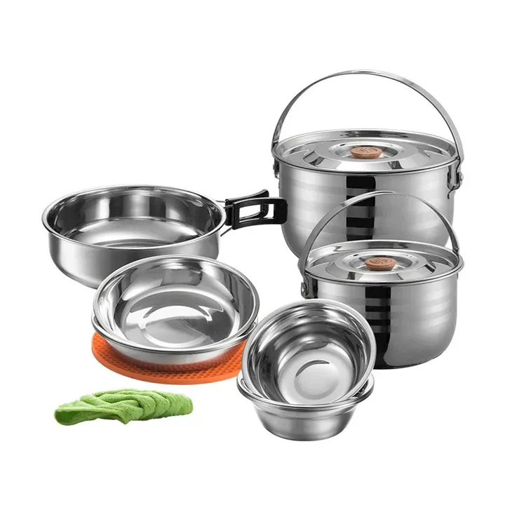 Campingmoon MC-210 Stainless Steel Camping Mess Kit