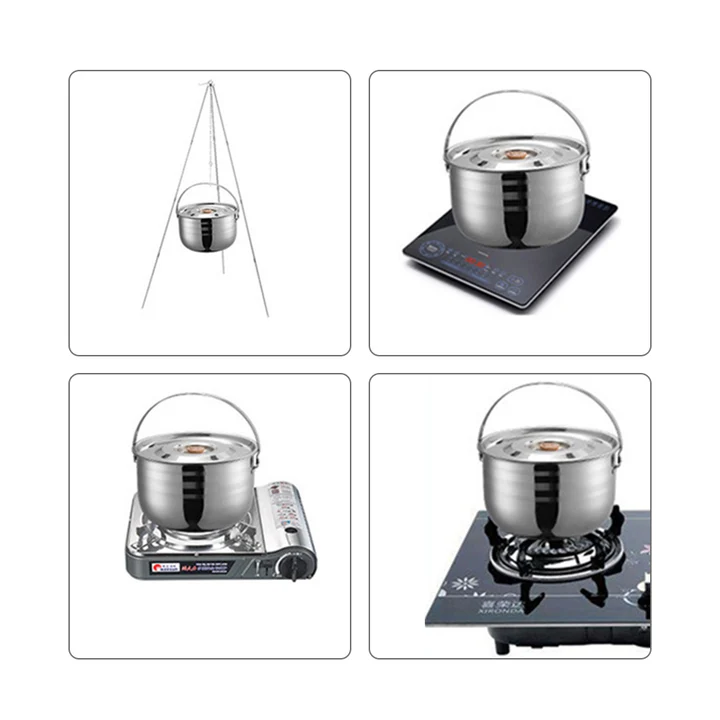 Campingmoon MC-210 Stainless Steel Camping Mess Kit
