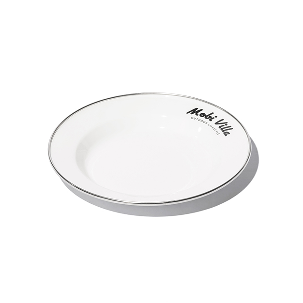 Mobi Garden Huan Yan Enamel Plate Small - White-Goritta Works Sdn. Bhd. 202501017603 (1619017-X)