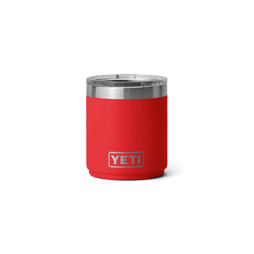 YETI Rambler 10 oz Stackable Lowball with MagSlider™ Lid - Rescue Red (Ceramic Lining)