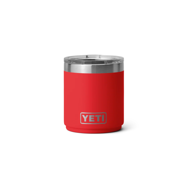YETI Rambler 10 oz Stackable Lowball with MagSlider™ Lid - Rescue Red (Ceramic Lining)