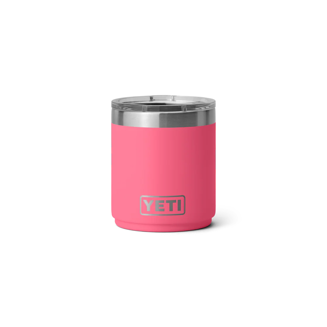 YETI Rambler 10 oz Stackable Lowball with MagSlider™ Lid - Tropical Pink (Ceramic Lining)