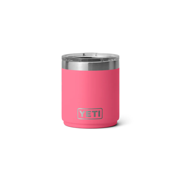 YETI Rambler 10 oz Stackable Lowball with MagSlider™ Lid - Tropical Pink (Ceramic Lining)
