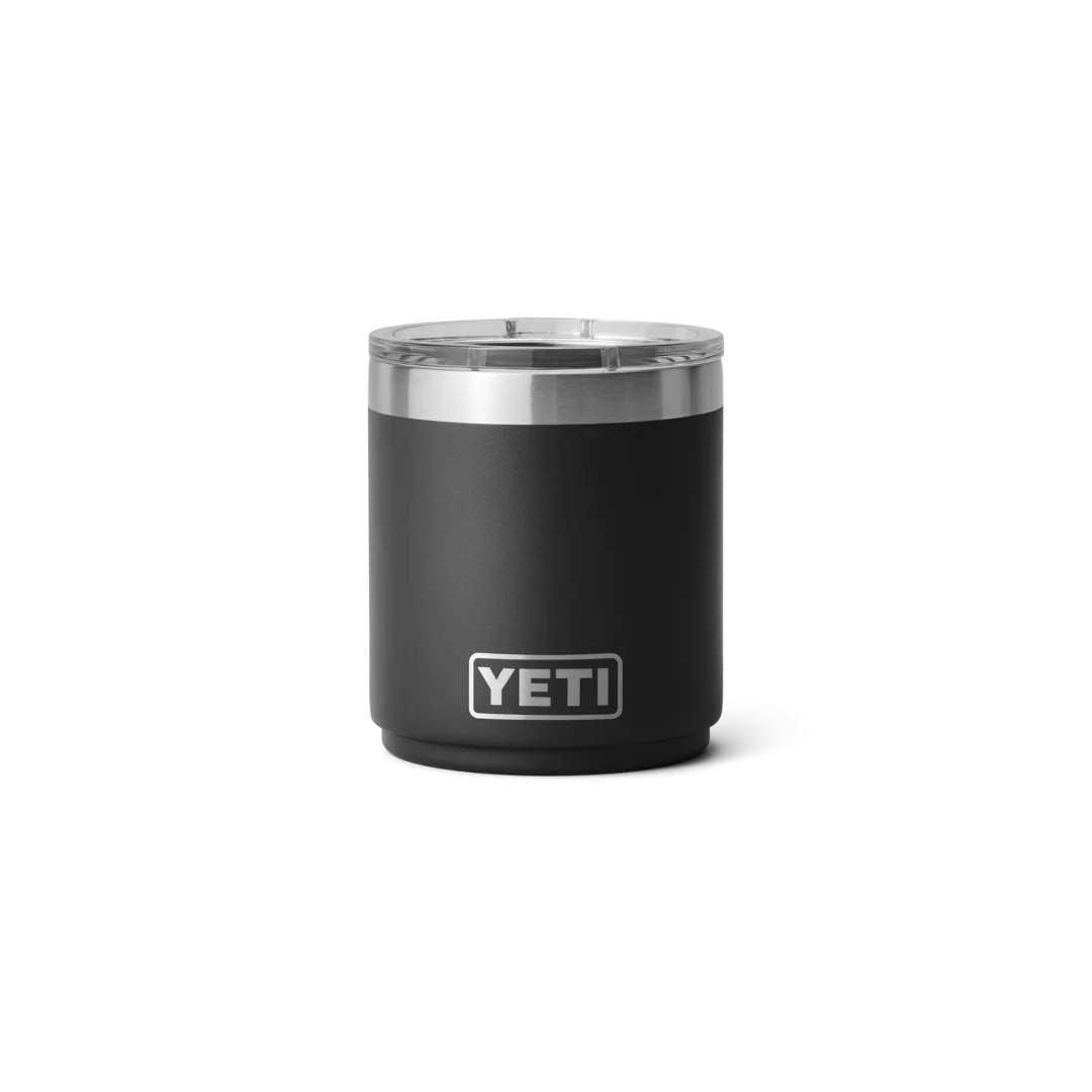 YETI Rambler 10 oz Stackable Lowball with MagSlider™ Lid - Black (Ceramic Lining)