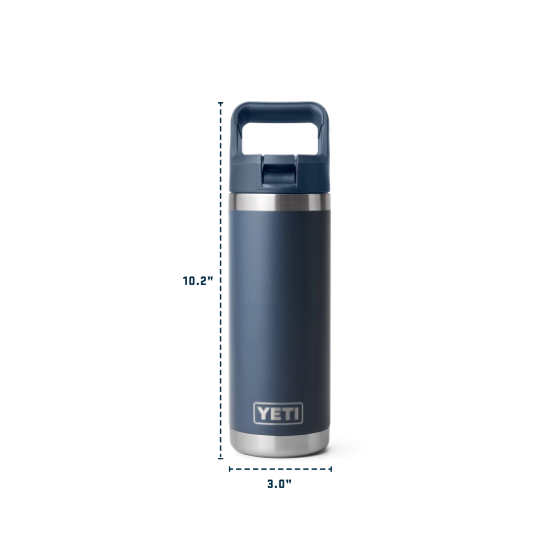 YETI Rambler 18 oz Water Bottle with Color-Matched Straw Cap- Tropical Pink