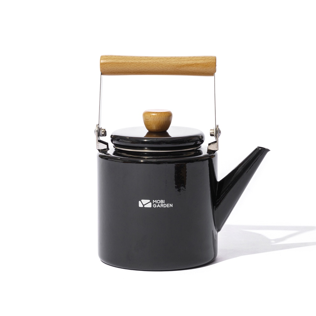 Mobi Garden HY Enamel Kettle 2L -  Black
