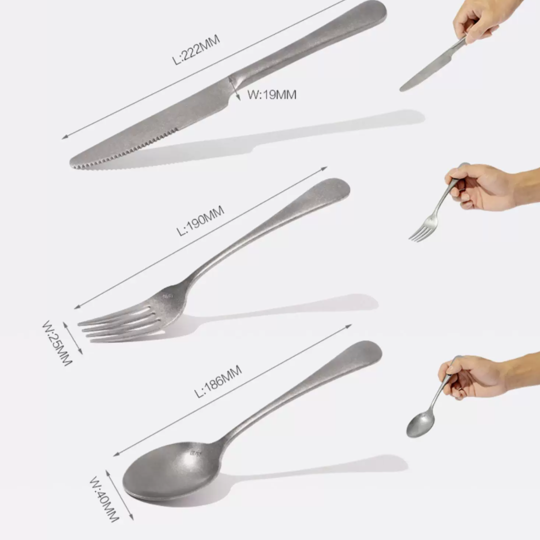 Mobi Garden Premium 304 Stainless Steel Camping Cutlery