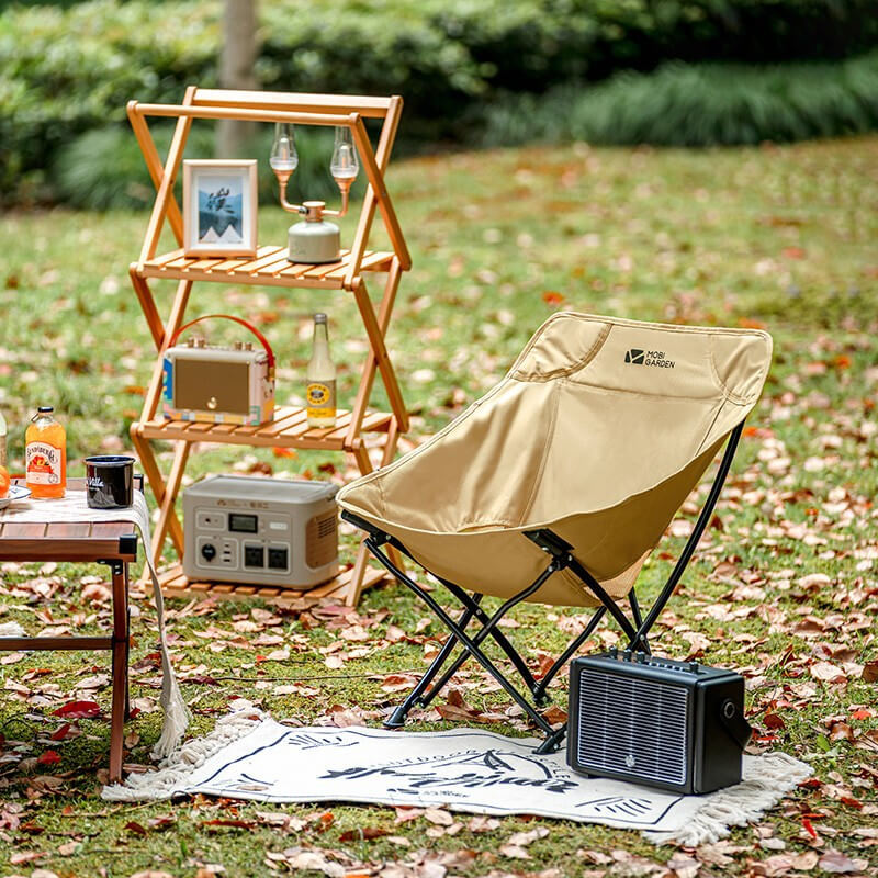 Mobi Garden Yue Qing Folding Chair - Black-Goritta Works Sdn. Bhd. 202501017603 (1619017-X)