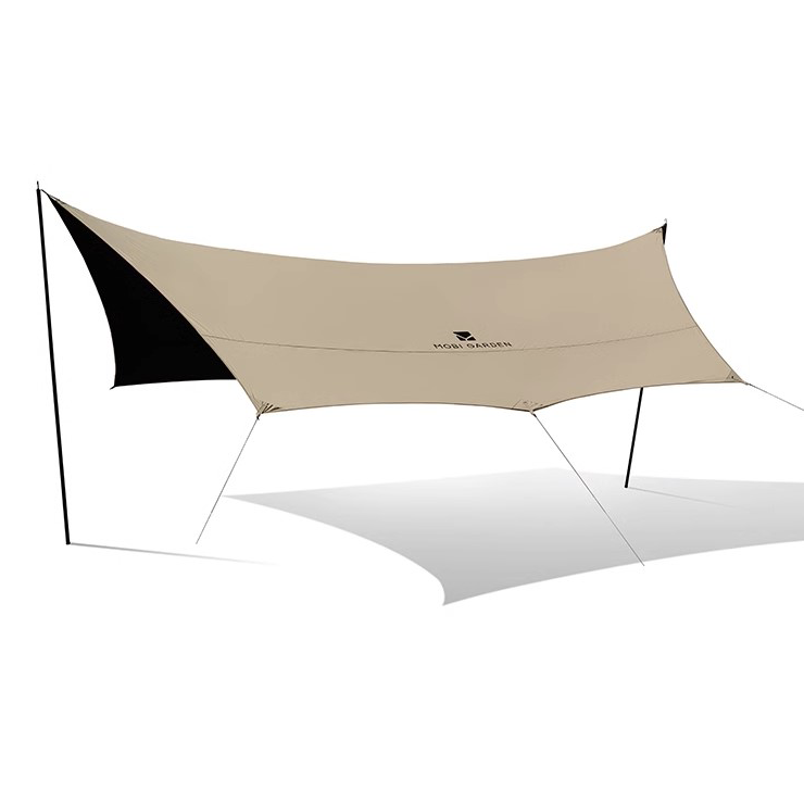 Mobi Garden Jun Ting 530 Black Coating 4-6 person Tarp - Sand