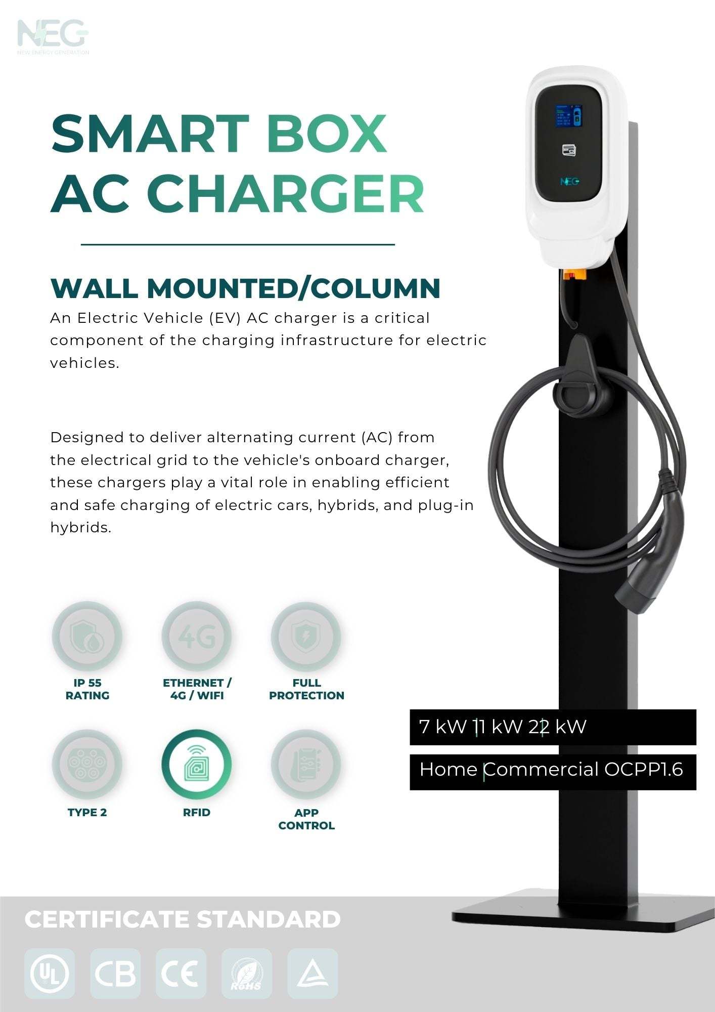 NEG Smart Box AC Charger | Suitable for EV car
