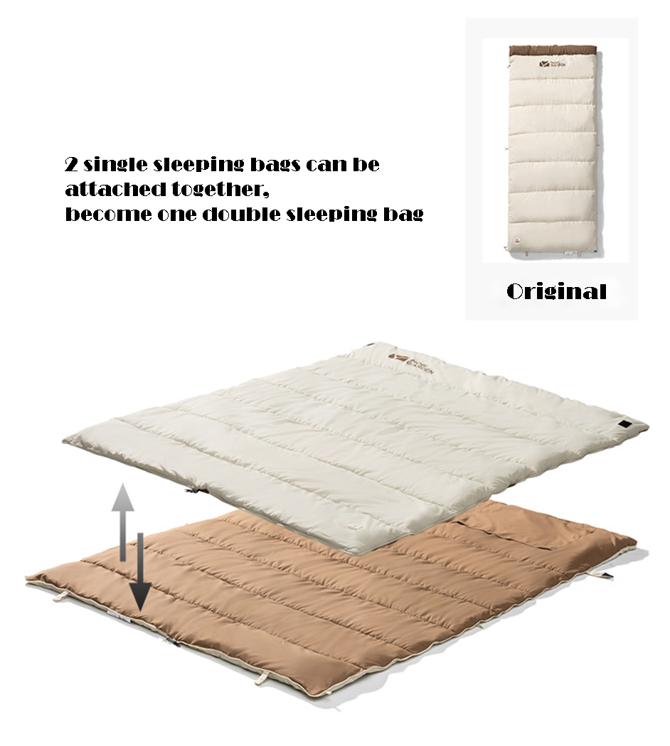 Mobi Garden Crescent Sleeping Bag 1.4 Single - Ivory