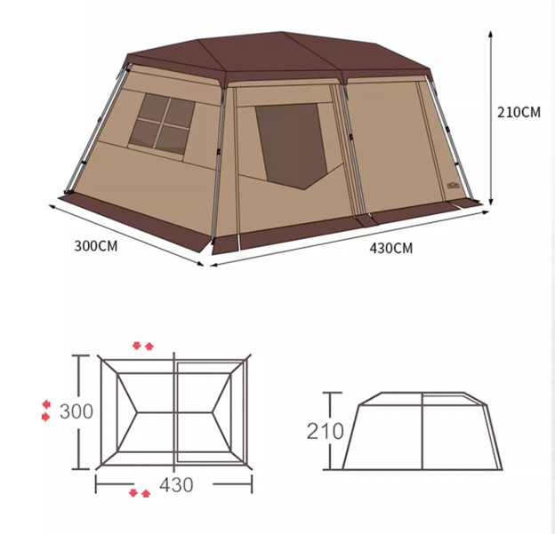 Mobi Garden Day-Off-Retreat 13 Automatic 3-5 person Tent-Goritta Works Sdn. Bhd. 202501017603 (1619017-X)