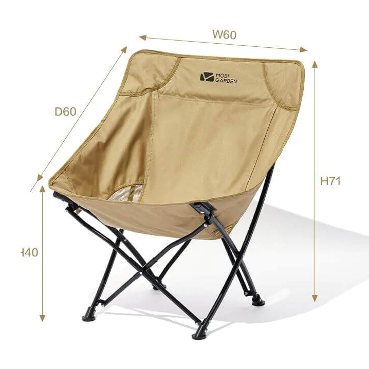 Mobi Garden Yue Qing Folding Chair - Black-Goritta Works Sdn. Bhd. 202501017603 (1619017-X)