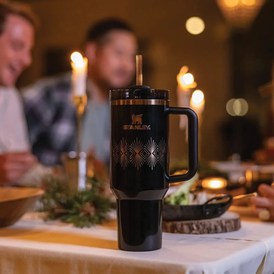 Stanley Quencher H2.0 FlowState Tumbler with Lid 40oz - Black Gloss [Limited Edition]-Goritta Works Sdn. Bhd. 202501017603 (1619017-X)