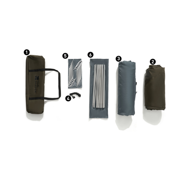 Mobi Garden QR Tent 3-Black Coating - Green