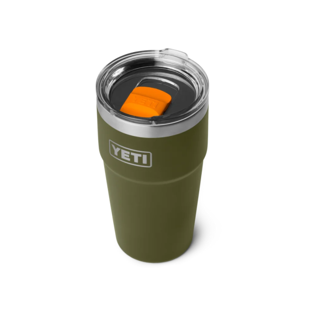 YETI Rambler 20 oz Stackable Cup with MagSlider™ Lid - Olive/King Orange