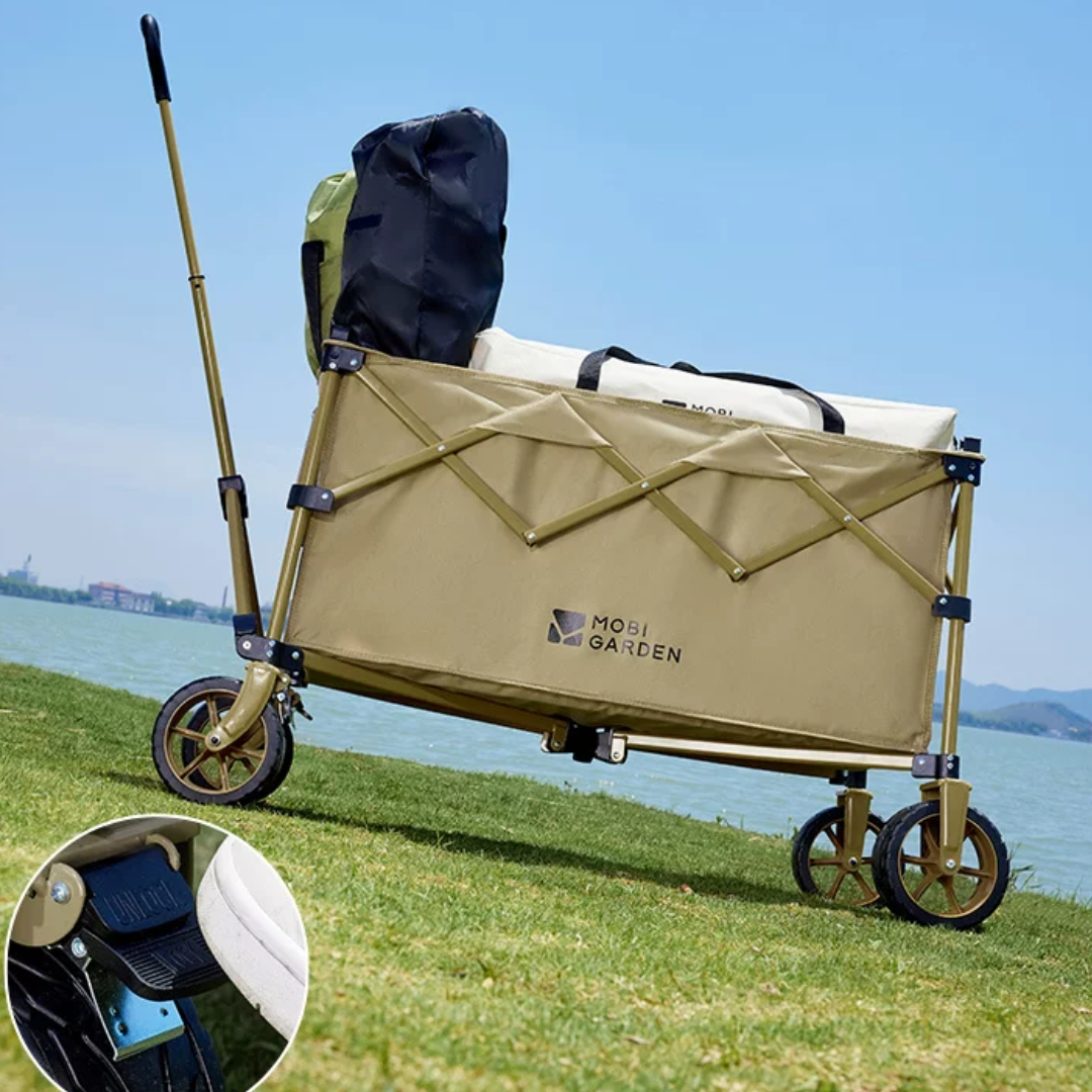 Mobi Garden Cloudy Folding Wagon 200L - Sand