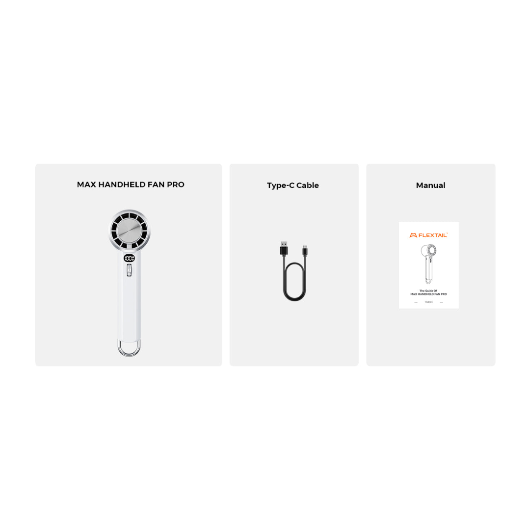 Flextail Max Handheld Fan Pro Semiconductor Cooling Technology - White