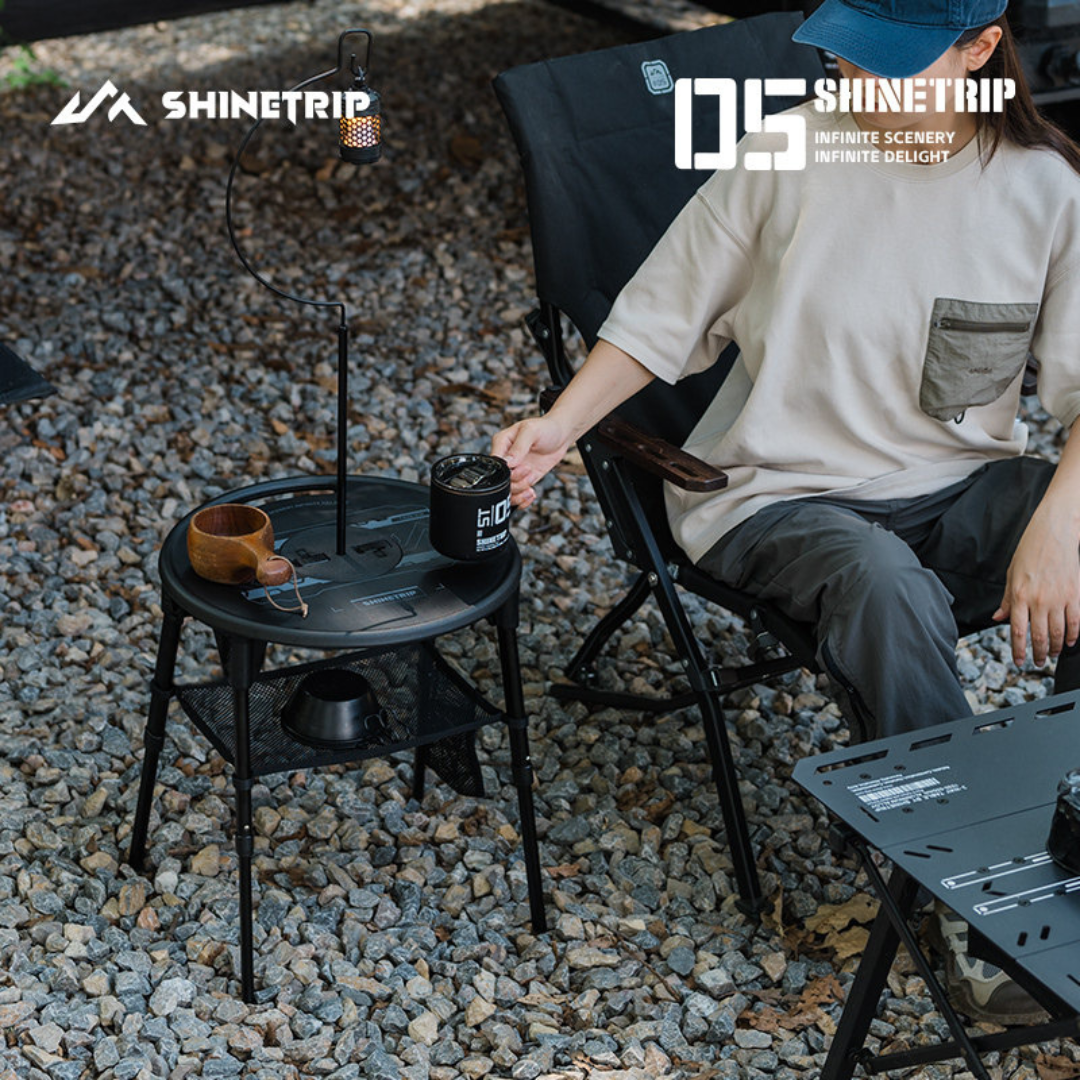SHINETRIP ST-05 High-Low Tactical Round Table Set - Black