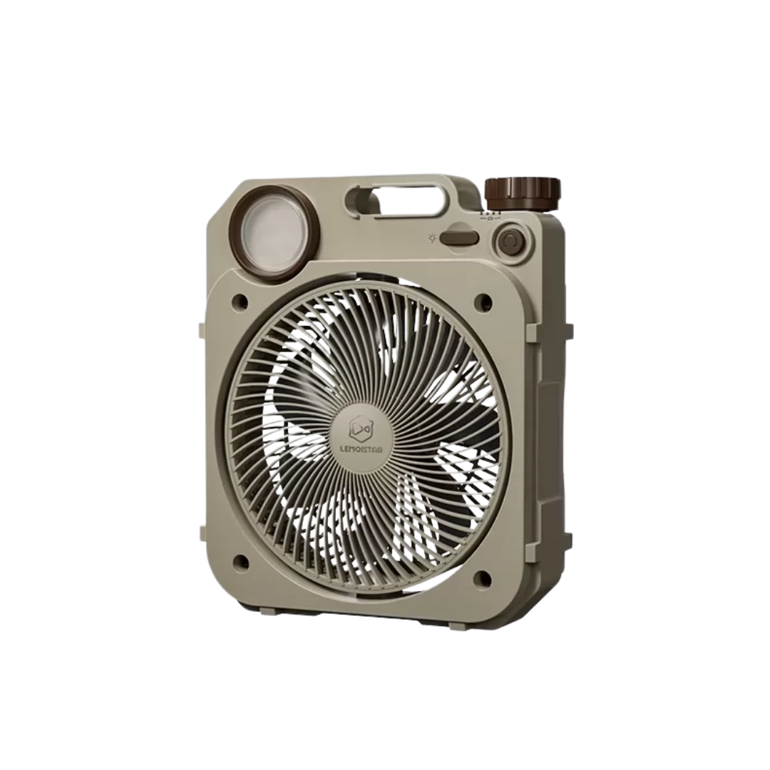 LEMOISTAR 8inch Camping Fan with LED Lighting FT11 - Beige