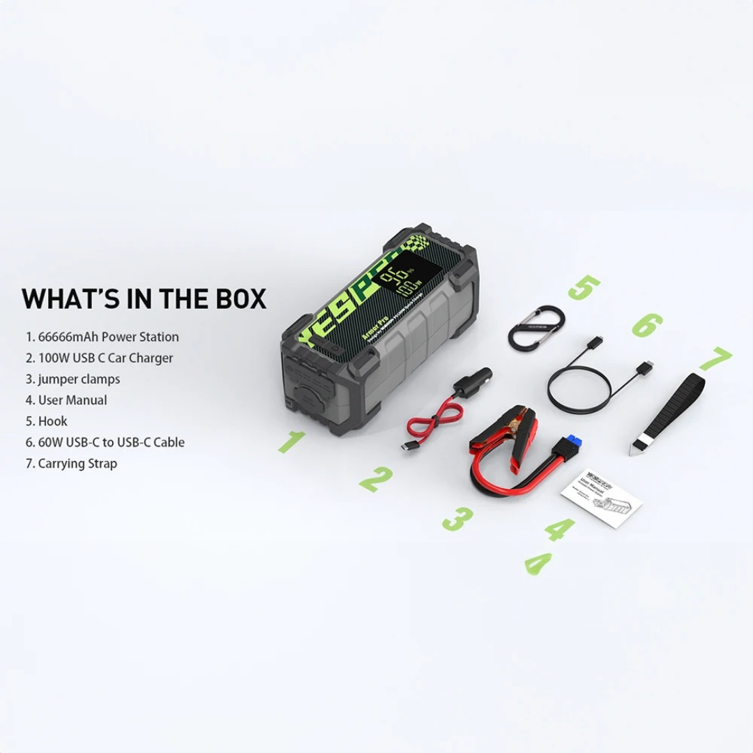 YESPER Armor Pro Power Startion with Jump Starter 240Wh