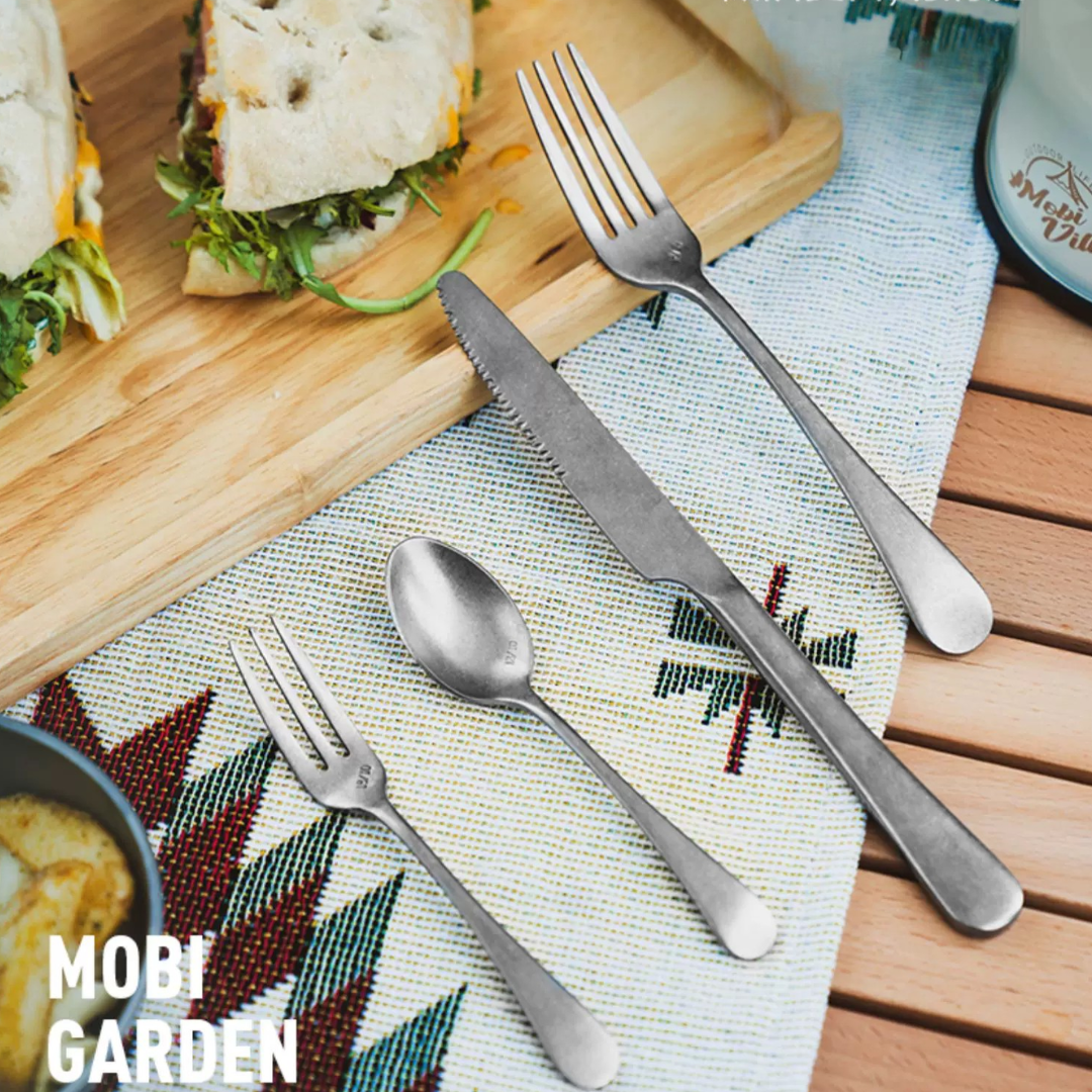 Mobi Garden Premium 304 Stainless Steel Camping Cutlery