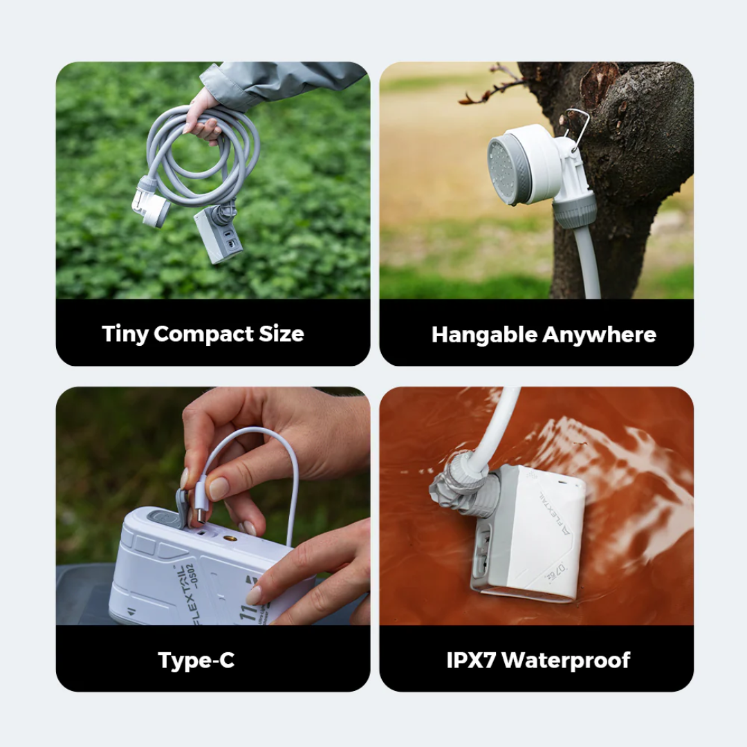 Flextail Tiny Shower - Portable & High-Pressure Waterfall Flow