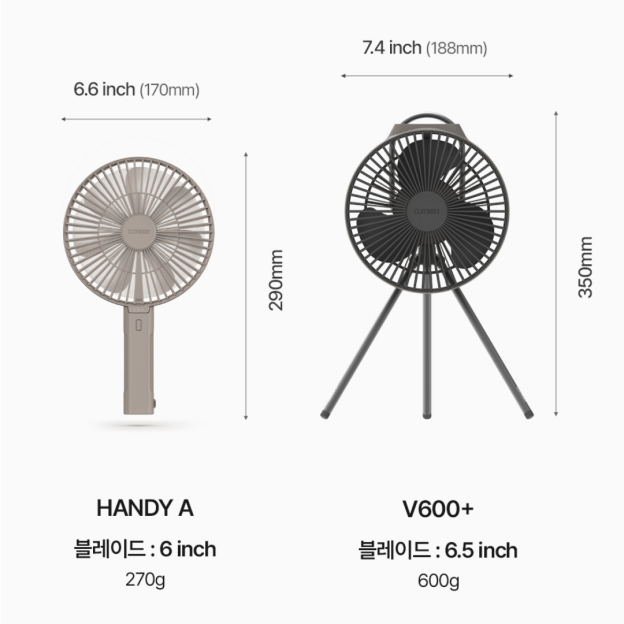 Claymore Portable Fan Handy A 6-inch 
