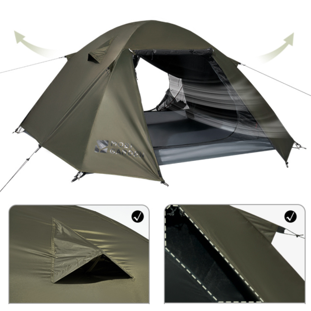 Mobi Garden QR Tent 3-Black Coating - Green