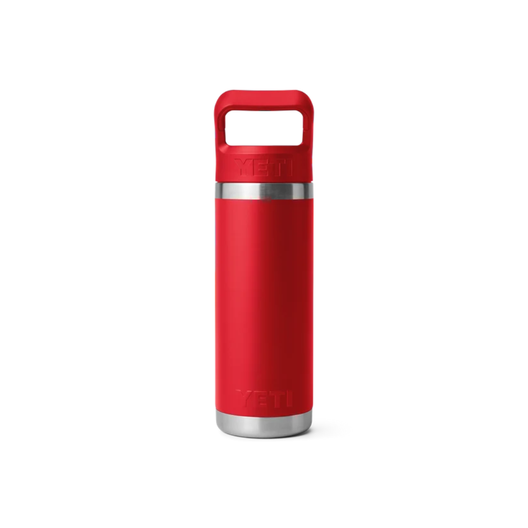 YETI Rambler 18 oz Water Bottle with Color-Matched Straw Cap- Rescue Red