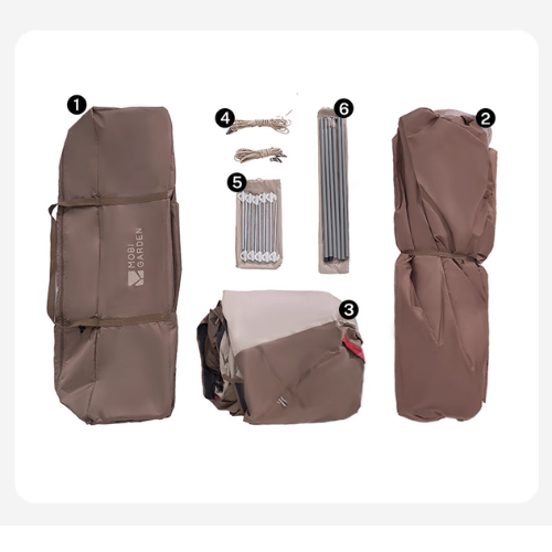 Mobi Garden Holiday Mountain Residence 5.9 Automatic 3-4 person Tent - Black Coated