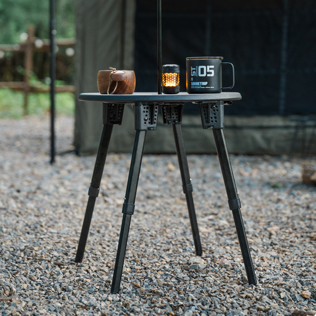 SHINETRIP ST-05 High-Low Tactical Round Table Set - Black