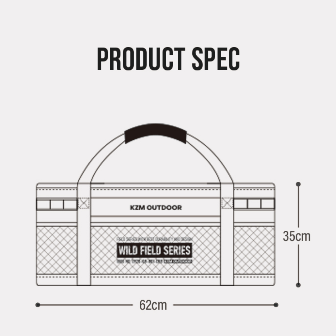 KZM Black Field Carry Bag L