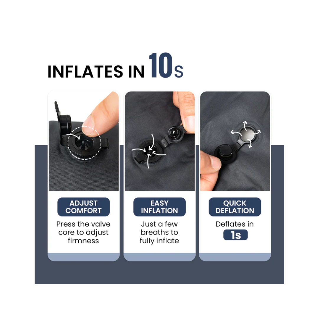 OneTigris Airdream Inflating Pillow - Deep Gray