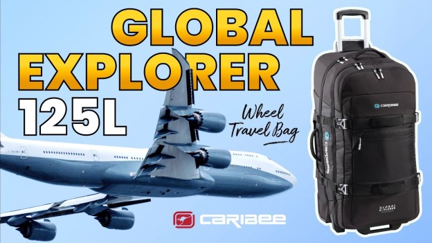 Caribee Global Explorer V2 125L Wheel Travel Luggage - Black