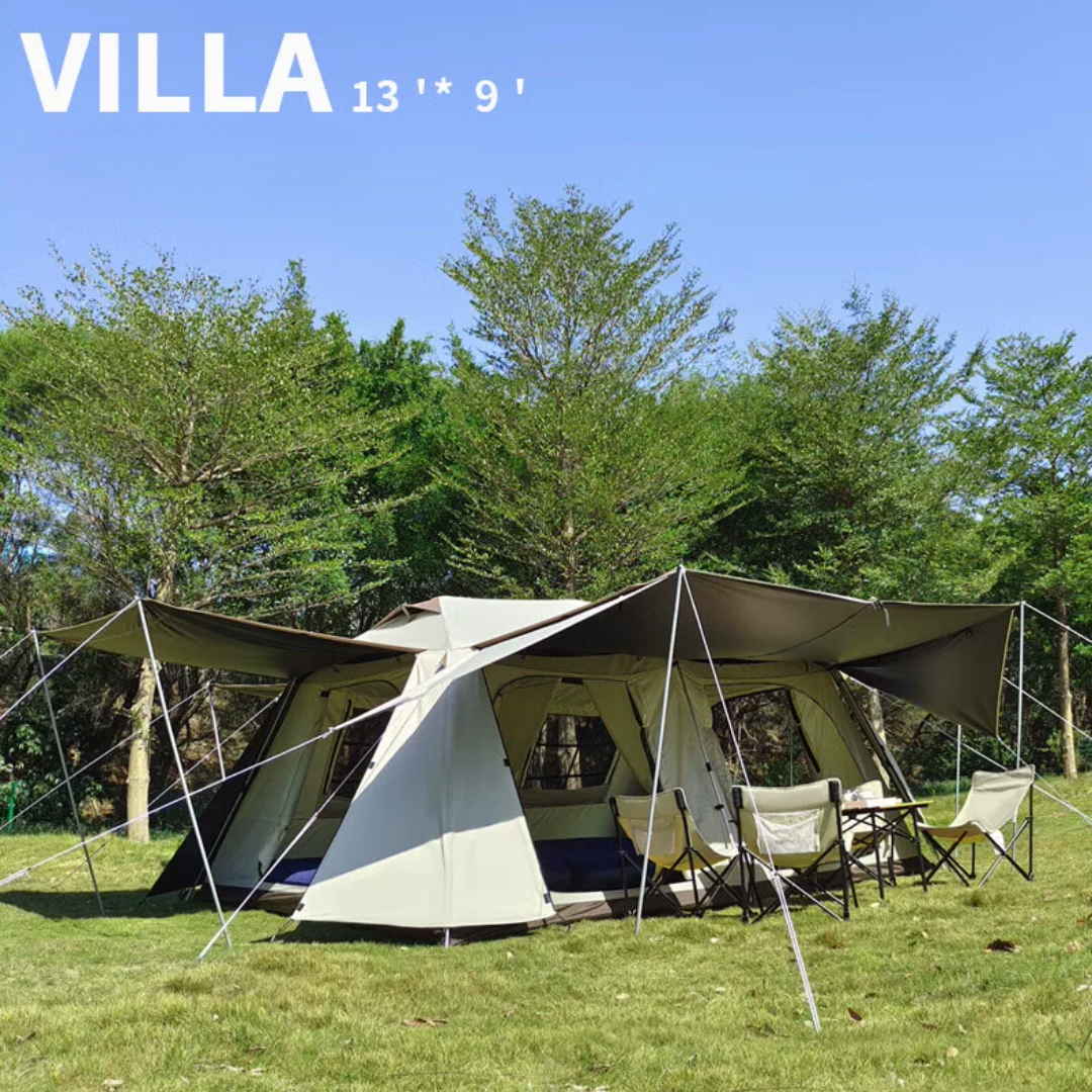 Stoic Villa 13 Black-Coated Automatic 6-8 person Tent - Black