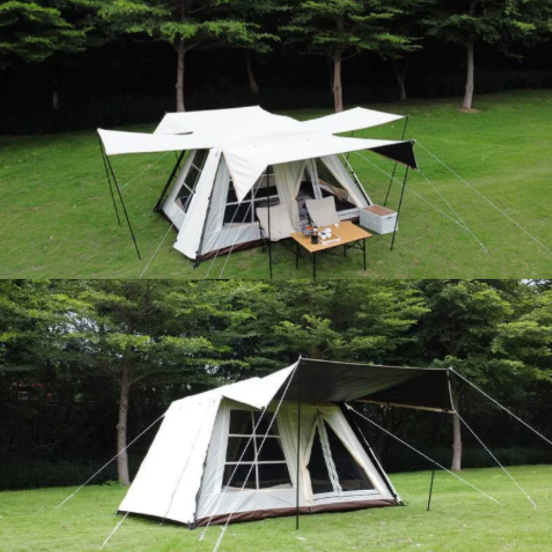Stoic Villa 10.5 Black-Coated Automatic 2-5 person Tent - Khaki