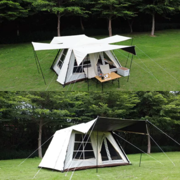 Stoic Villa 10.5 Black-Coated Automatic 2-5 person Tent - Khaki