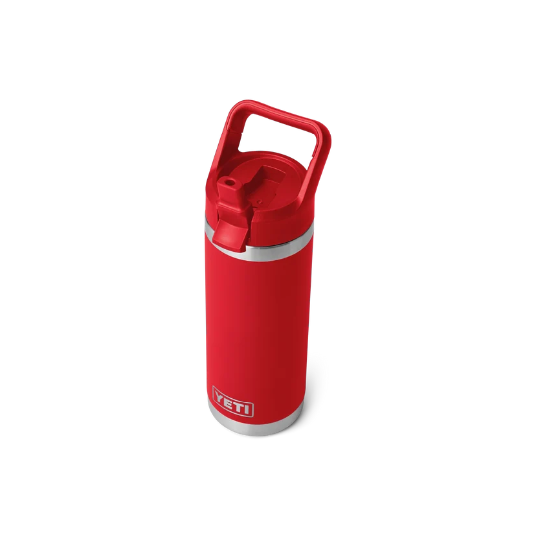 YETI Rambler 18 oz Water Bottle with Color-Matched Straw Cap- Rescue Red