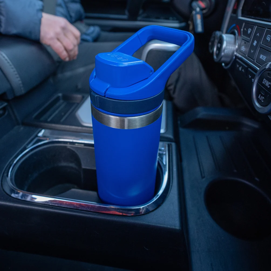 YETI Rambler 18 oz Water Bottle with Color-Matched Flip Chug Cap - Olive/King Orange
