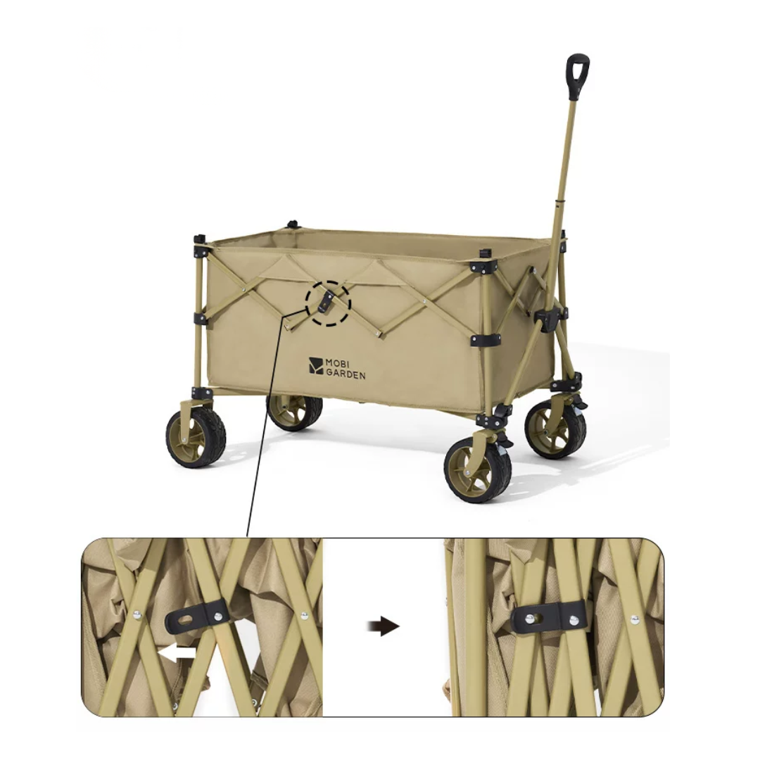 Mobi Garden Cloudy Folding Wagon 200L - Sand
