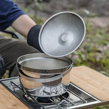 Campingmoon CC-21 Three Layer Stainless Steel Pot -Medium