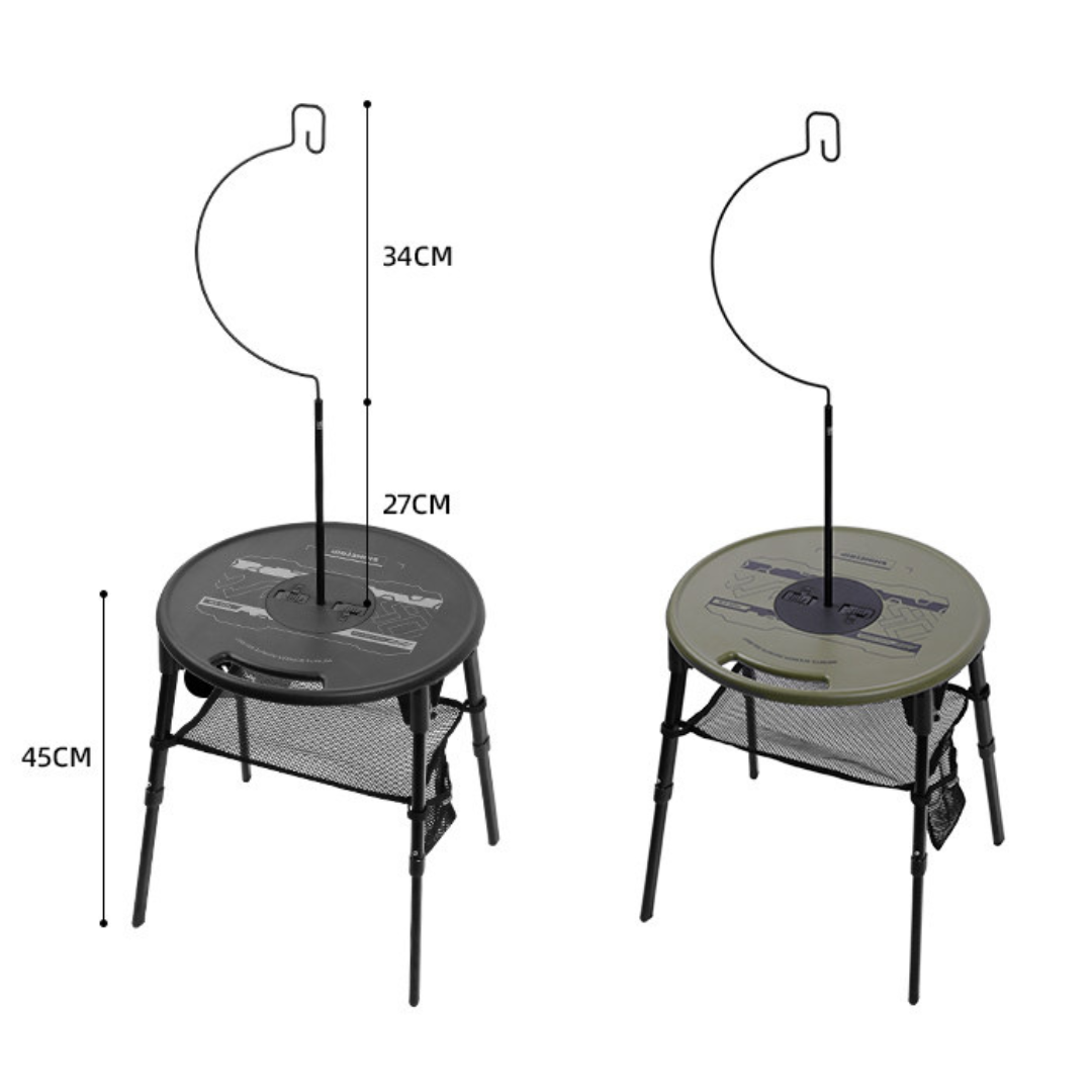 SHINETRIP ST-05 High-Low Tactical Round Table Set - Black