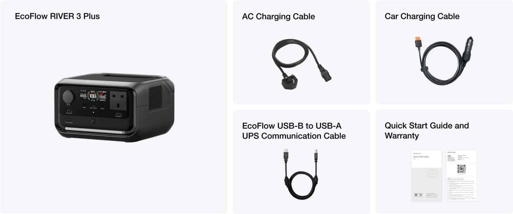 EcoFlow RIVER 3 Plus Portable Power Station 286Wh | 1200W