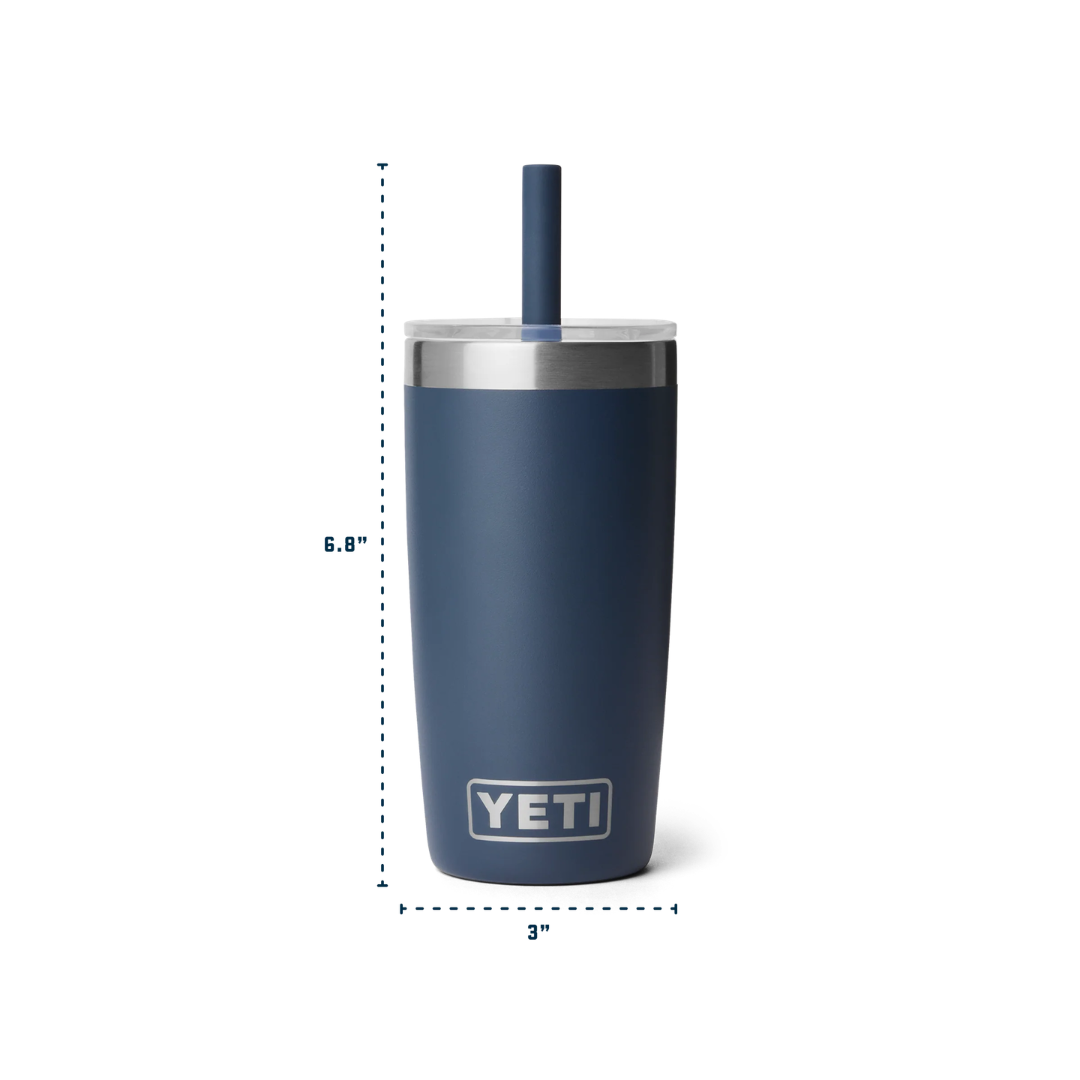 YETI Rambler Jr. 10 oz Tumbler with Silicone Straw Lid - Navy