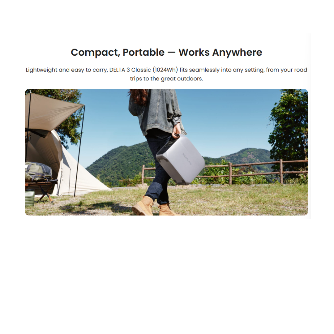 EcoFlow DELTA 3 Classic Portable Power Station 1024Wh