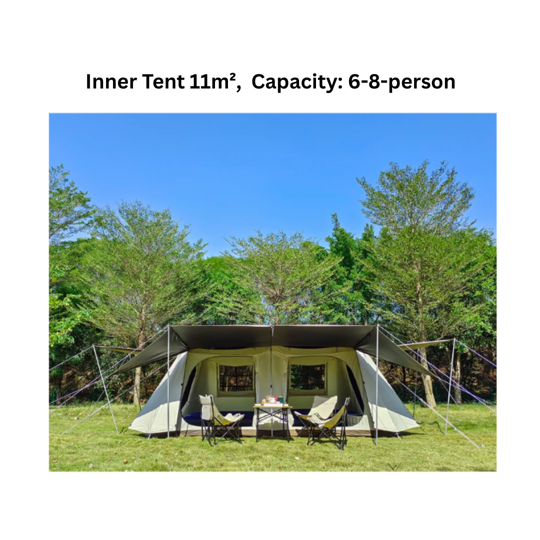 Stoic Villa 13 Black-Coated Automatic 6-8 person Tent - Black