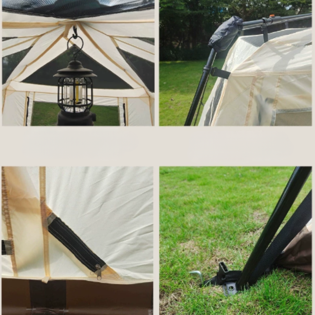 Stoic Villa 10.5 Black-Coated Automatic 2-5 person Tent - Khaki